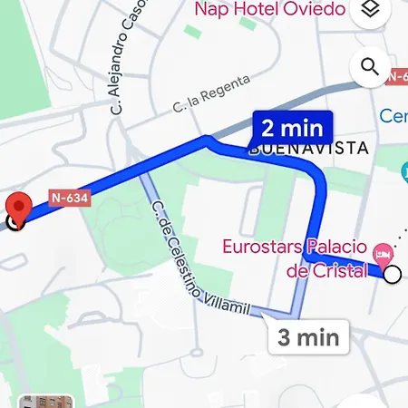Vistas Monte Naranco Con Parking 5euros Al Dia אוביידו